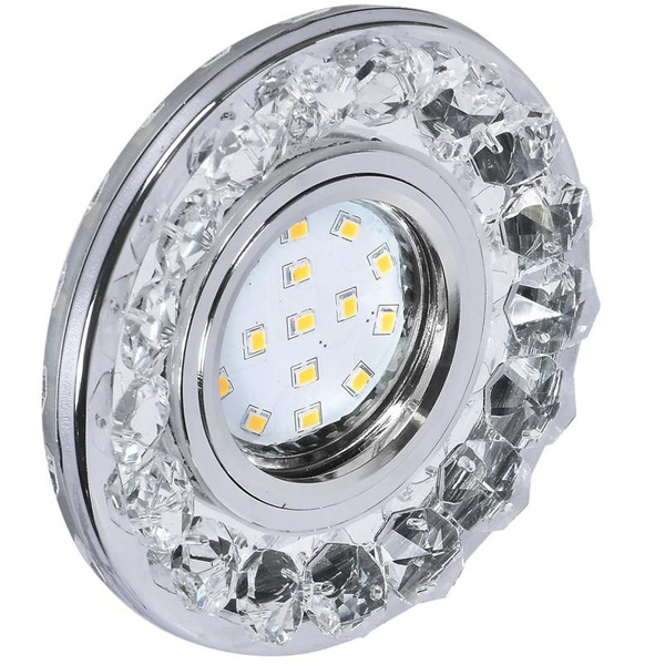 Ledowy wpust sufitowy 2273617 okrągła lampa LED 3W 6500K chrom