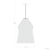 Salonowa lampa wisząca Boho ABR-NLW33-BH-E27 pleciona ratan naturalny