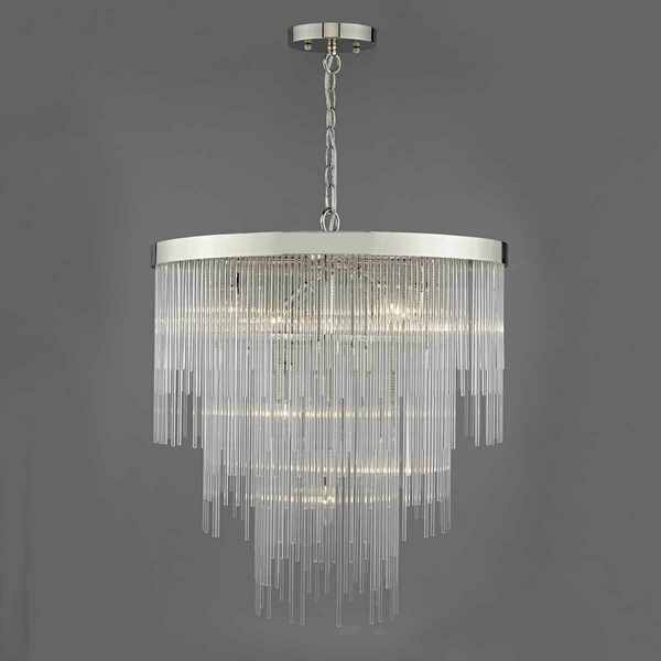 Szklany żyrandol nad stół Isla ISL3450 Dar Lighting glamour do salonu przezroczysty