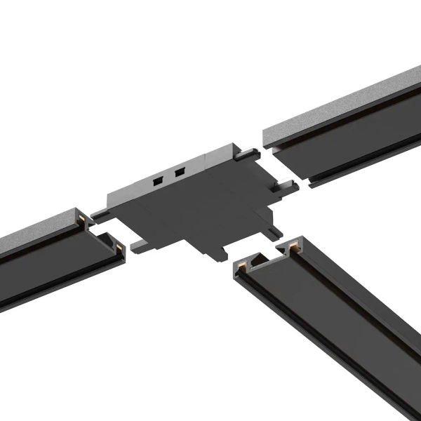 Potrójny łącznik szynowy magnetyczny T Slim Magnetic ML2219 czarny