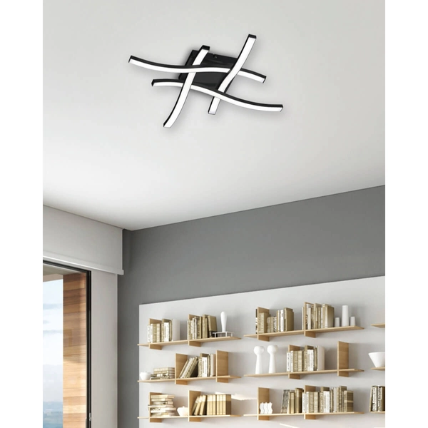 Lampa przysufitowa NORVE DL132-62474 LED 5W 3000K fale czarny