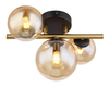 Sufitowa lampa Riha 56135-3W balls czarna bursztynowa