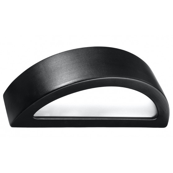 LAMPA ścienna SL.0874 ceramiczna OPRAWA półokrągły kinkiet czarny