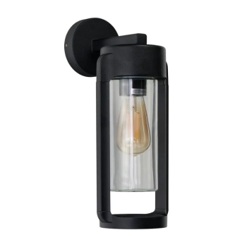 Tarasowa lampa ścienna LANTERN czarna AZ6830 1x20W E27 IP54 loftowa