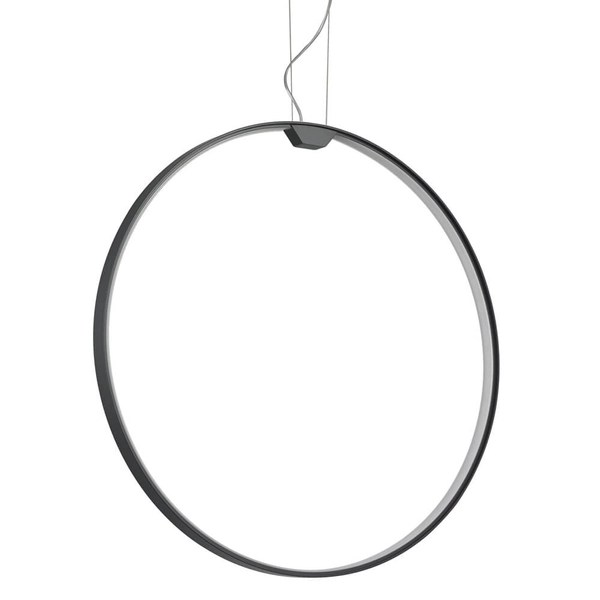 Wisząca lampa ring Acirculo ST-10453P/D500A black Step LED 72W 3000K nad stół czarna