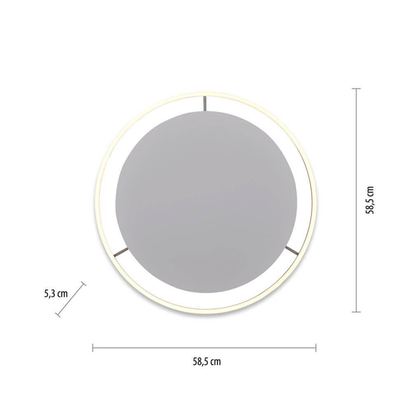 Ledowa lampa sufitowa Ritus 15392-95 Just Light do przedpokoju 28W 3000K aluminium