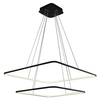 LAMPA wisząca NIX BLACK ML518 Milagro kwadratowa OPRAWA zwis LED 50W 3000K squares czarny