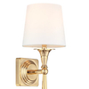 Lampa ścienna do jadalni Austin W01265AU-WH Cosmolight metal tkanina złota biała