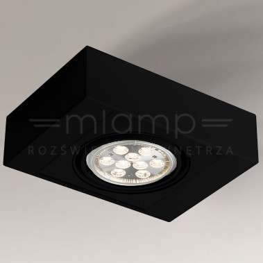 Spot LAMPA sufitowa KOGA H 1225 Shilo metalowa OPRAWA regulowana czarna