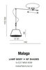 Stelaż do lampy wiszącej Malaga AZ2313 Azzardo chrom