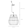 Lampa wisząca ekologiczna NERIDA 03844/01/30 IP44 do salonu czarny