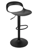 Wysokie krzesełko barowe Wrapp z oparciem regulowane czarne