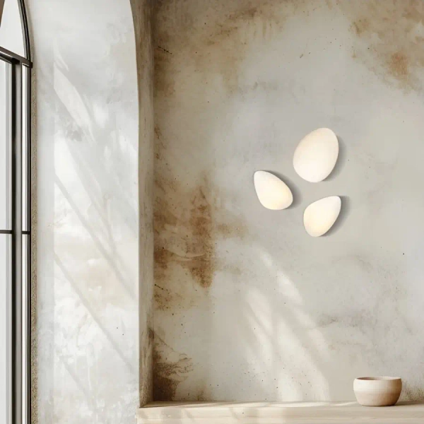 Szklana ścienna lampa 20137 LED 5W 3000K łezka biała