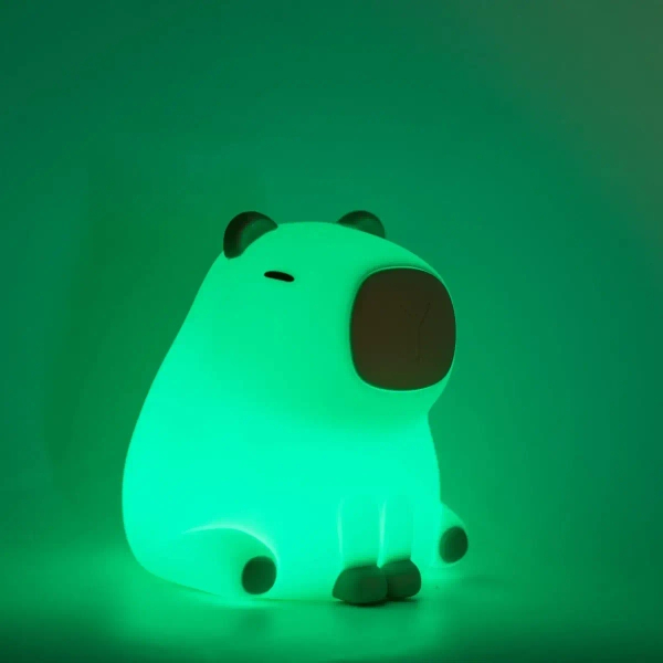 Nocna lampka do pokoju dziecięcego Kapibara 329004 LED 1W 3000K RGB beżowa
