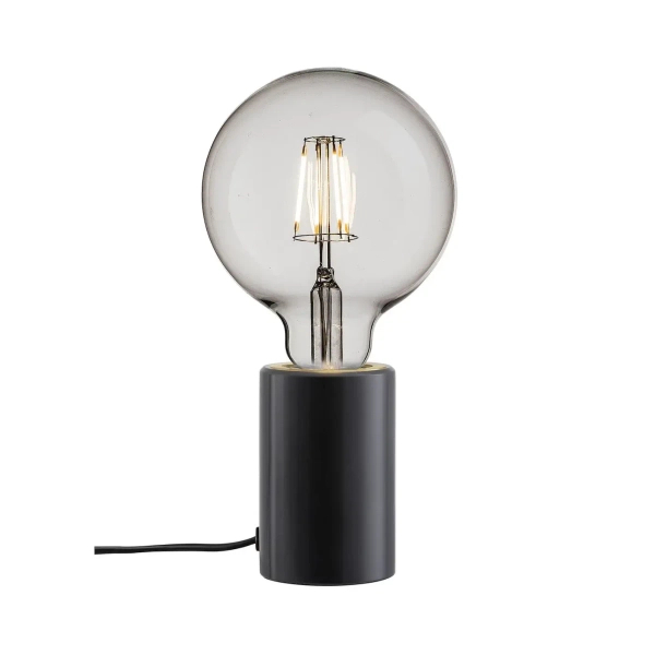 Nocna lampka do sypialni Siv 45875003 marmurowa czarna