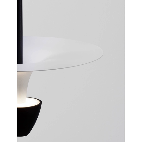 Lampa zwisowa do salonu UCURENA LE44639 LED 11W 3000K okrągła biała czarna