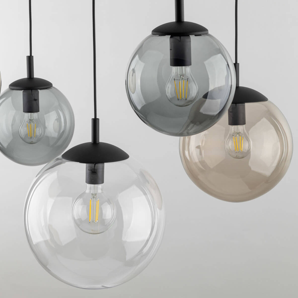 Zwisająca lampa do salonu Esme 4796 kule pająk metalowa multikolor