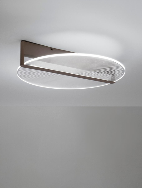 Nowoczesna lampa sufitowa TONALA LE42823 okrągła LED 36W 3000K brązowa