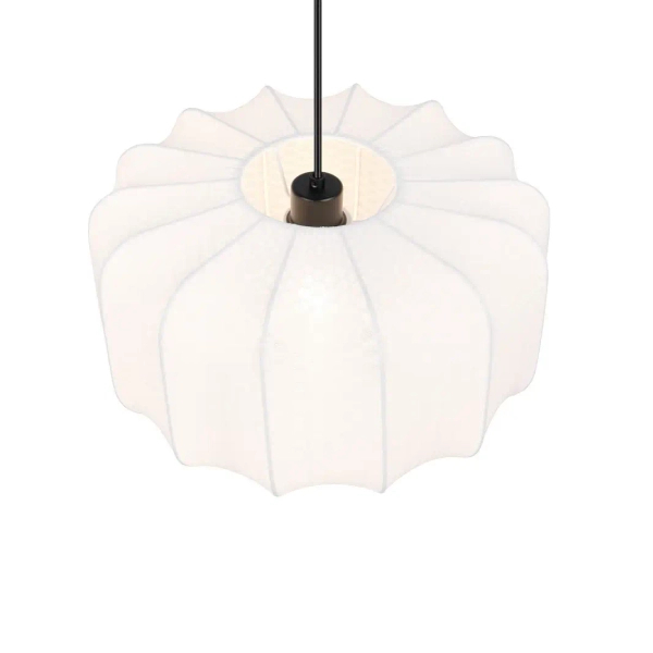Salonowa lampa wisząca MADELINE R31971901 materiałowa czarny biały