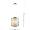 Wisząca szklana lampa Majella MAJ0150 do jadalni przydymiony chrom