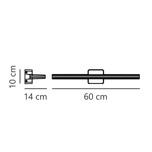 Łazienkowa lampa ścienna TINIA 2210141003 nad lustro IP44 czarny
