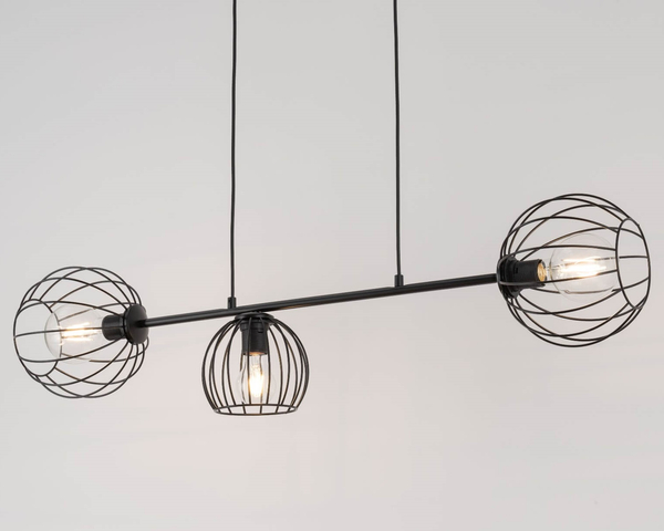 Zwis na listwie Madam 32370 czarna lampa wisząca metalowe pręty
