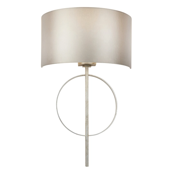 Ścienna lampa abażurowa L&-195214 Light& do salonu antyczna srebrna