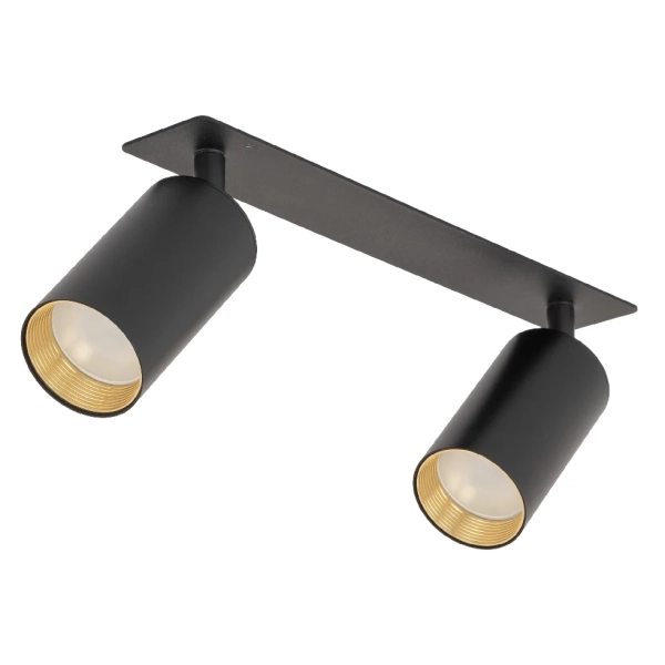 Minimalistyczna lampa sufitowa Amis 10807 ruchome tubki czarne złote