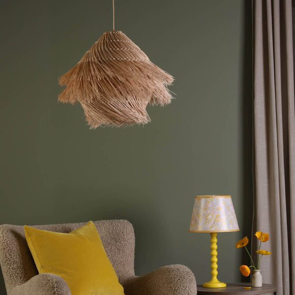 Drewniana lampa wisząca boho Preveli PRE0129 rattan drewniany