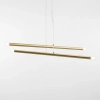 Modernistyczna lampa wisząca TUBO 1072L40 do salonu mosiądz