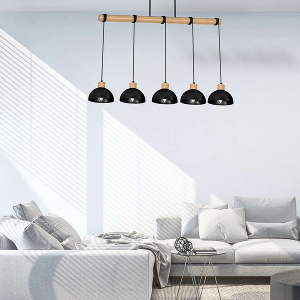 Czarna lampa wisząca ERIK MLP7227 Milagro skandynawska czarna