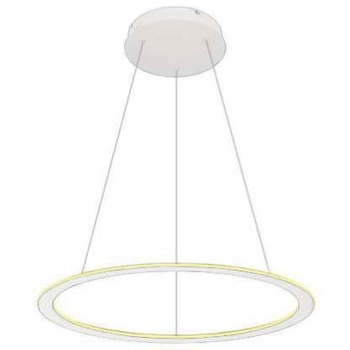 Biurowa LAMPA wisząca SLIM/000032/4000/W MDECO metalowa OPRAWA zwis LED 114W 4000K ring biały