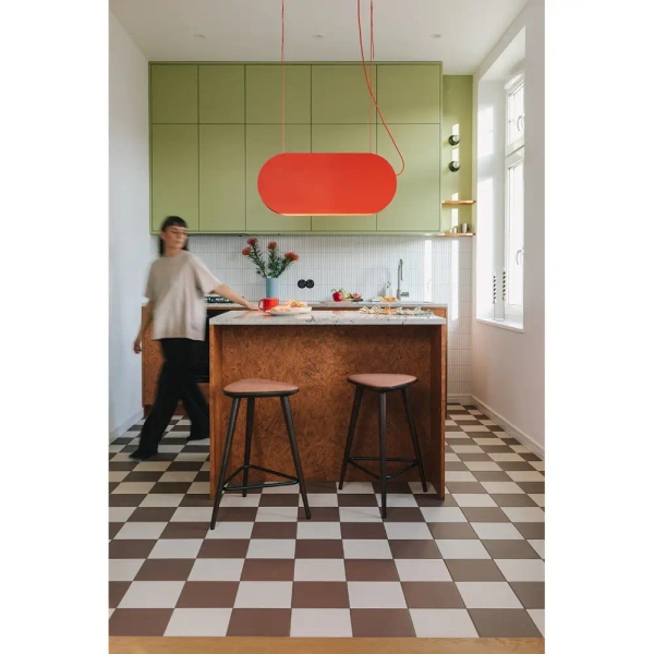 Modernistyczna lampa wisząca Malumi MLA644P2 LED 24W 3000K burgundowy
