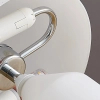 Designerska lampa stołowa Belfugo MT1234-250 WHITE Step szklany grzybek biały