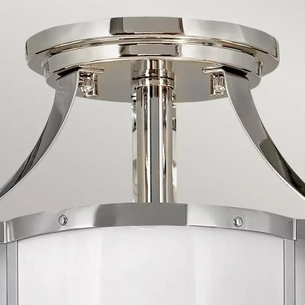 Szklana lampa sufitowa CHANCE QN-CHANCE-SF-S-PN polerowany nikiel