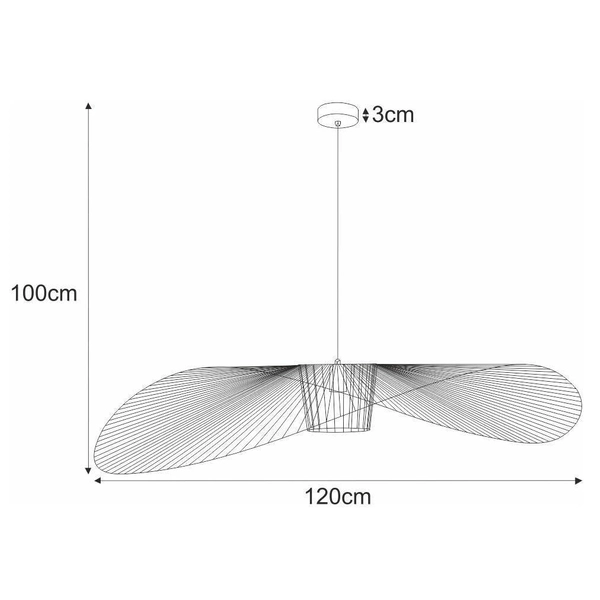Metalowa LAMPA wisząca KP-21 ŻÓŁTY Kaja salonowy ZWIS druciany