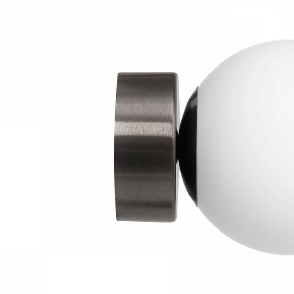 Ścienny kinkiet ASTRA 21082120 Kaspa kula ball szklana biała tytan