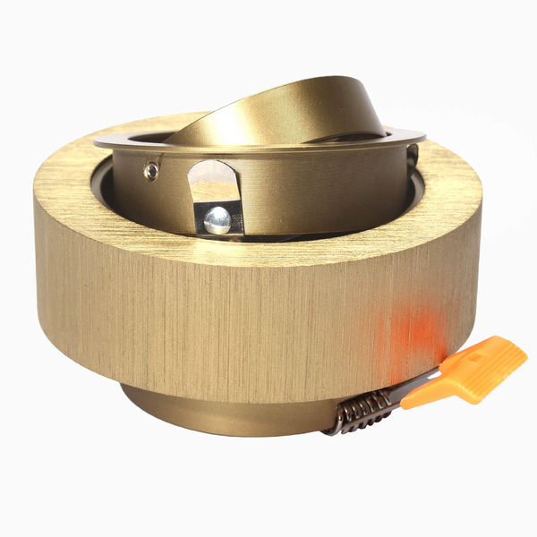 Lampa podtynkowa okrągła 572+64 Domeno LED tuba szczotkowana złota