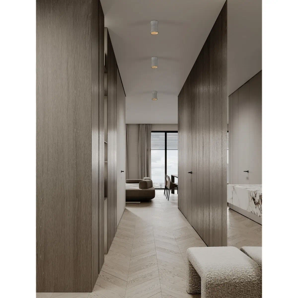 Betonowa lampa sufitowa BELVIRO LE45297 podłużna tuba czarna