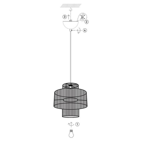 Lampa zwisająca Soga 108767 Markslojd juta metalowa do salonu naturalna