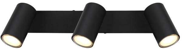 Przysufitowa lampa Robby 57911-3B z regulacją czarna chrom