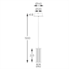 Zwisająca lampa Cally MD3147-1A-3GT Zumaline LED 7W 3000-6000K złoty