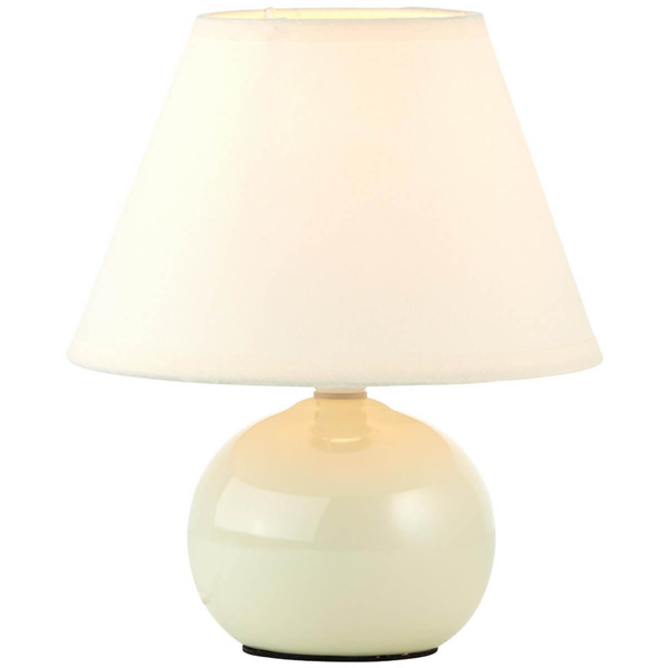 Abażurowa lampka stołowa Primo 61047/28 ceramiczna beżowy