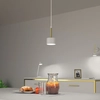 Minimalistyczna lampa wisząca ARENA metalowa okrągła biała złota