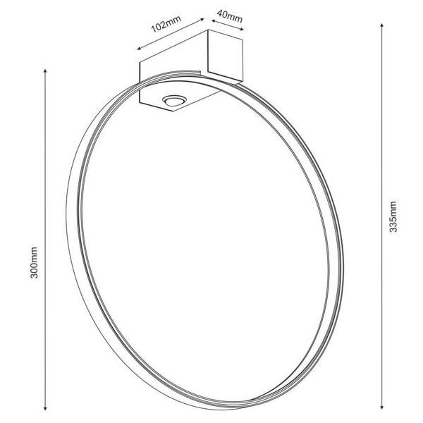 Ścienna lampa ring Agaro 4309 Shilo LED 9W 4000K do sypialni okrąg metal biały