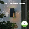 Zewnętrzna LAMPA elewacyjna CUBA 5193801012 Lutec regulowana OPRAWA kinkiet LED 23W 3000K metalowy IP54 czarny