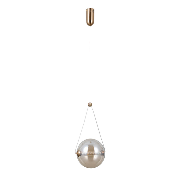 Zwisająca lampa Rastia PND-34361-M-HBR-AMB Italux LED 9W 3000K ball złota
