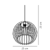 Drewniana lampa wisząca Chino 84823014 do jadalni beżowy