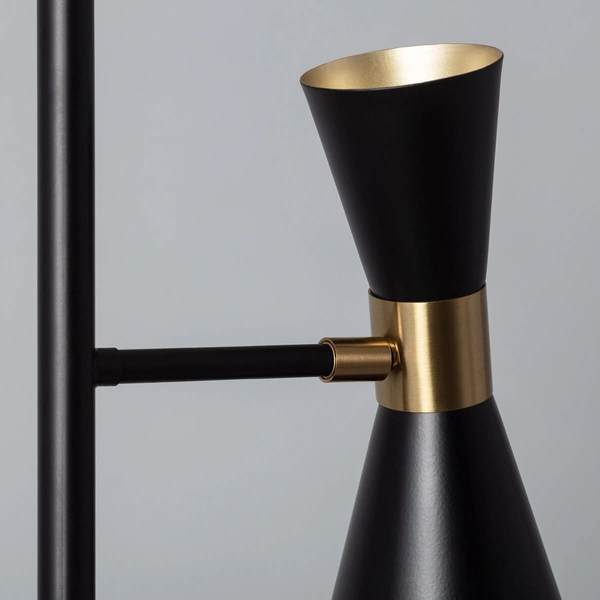 Podłogowa lampa z regulacją Salvatore ABR-LPS2XE27 Abruzzo czarny złoty