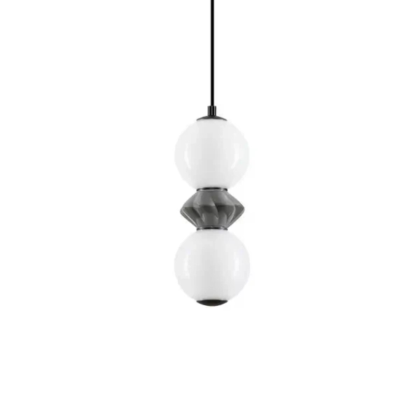 Ceramiczna wisząca lampa MONRETA LE45230 LED 10W 3000K nad stół szara biała